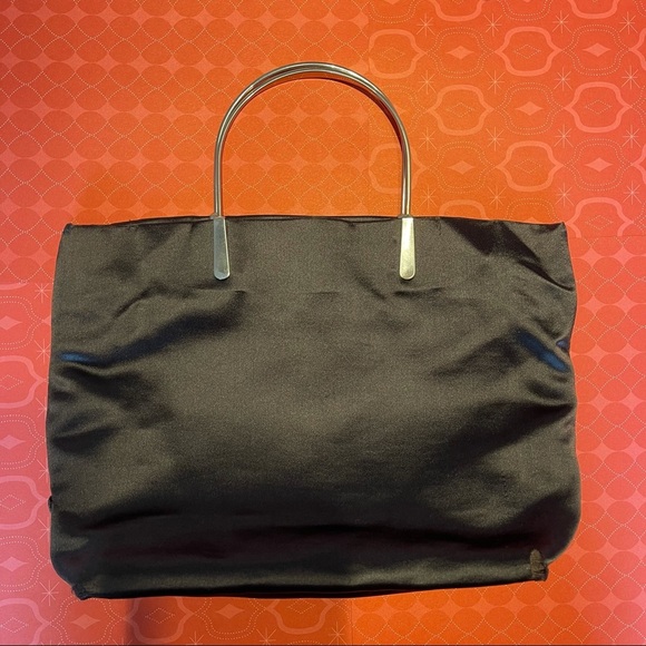 👜 Prada Satin Black RARE vintage Tote bag - Picture 6 of 16
